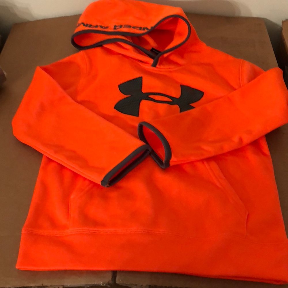 New Under Armour Boys hoodie orange
